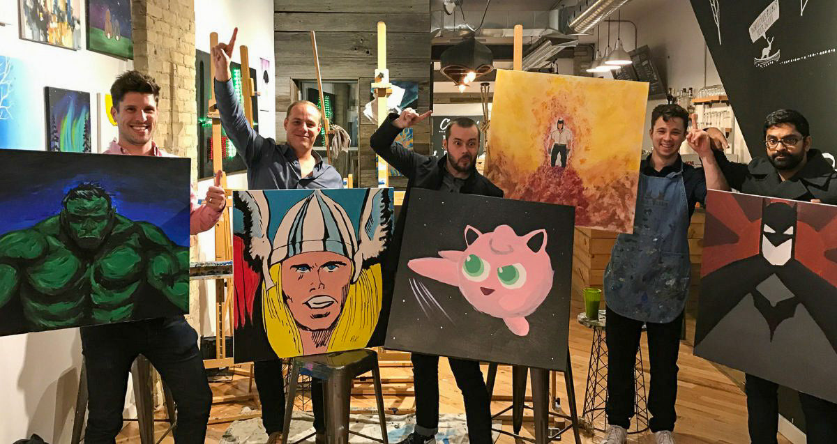 Adult Birthday Party Ideas Toronto - Paint &amp; Sip Nights