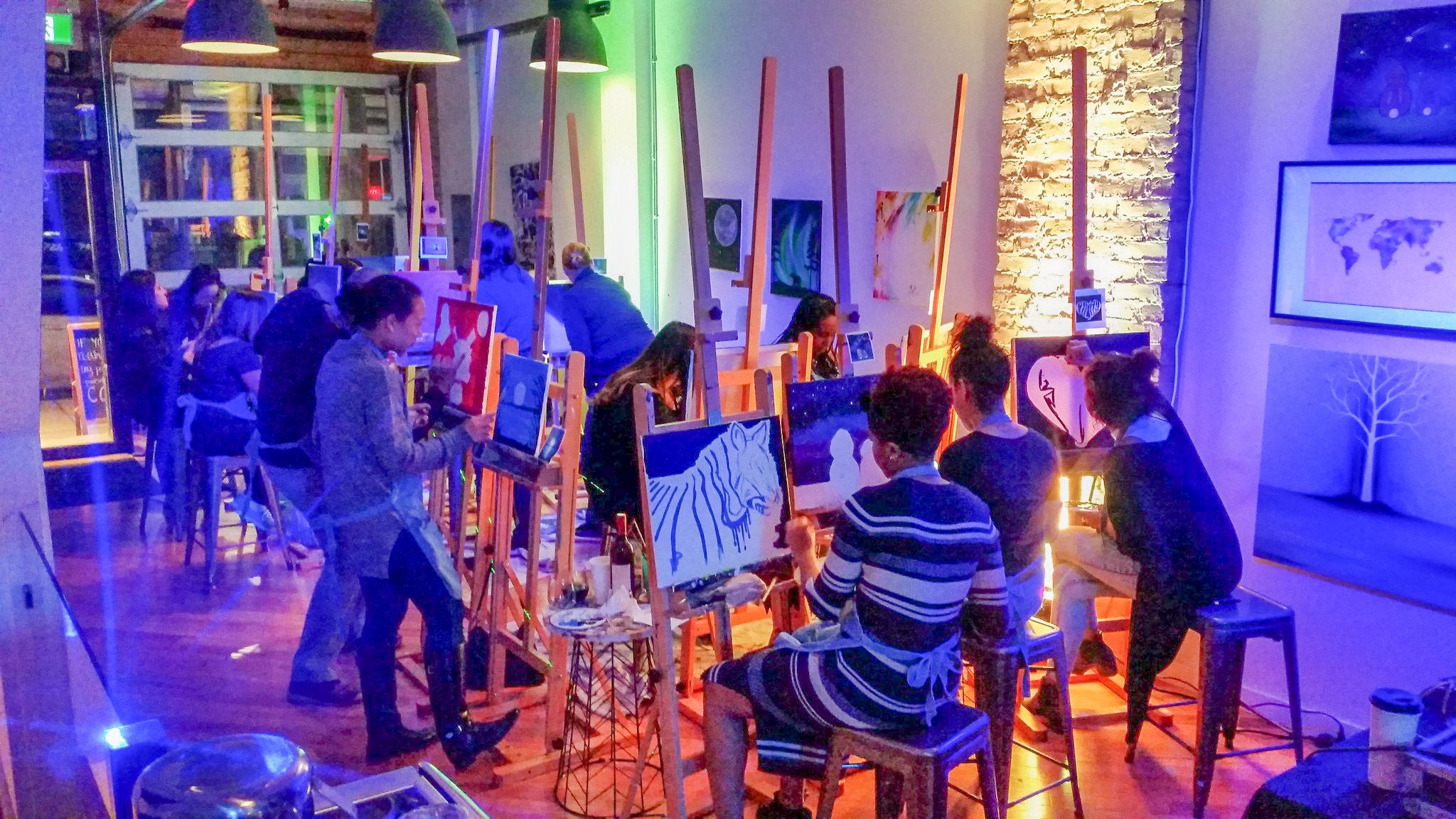 Glow in the Dark Paint and Wine Night Toronto