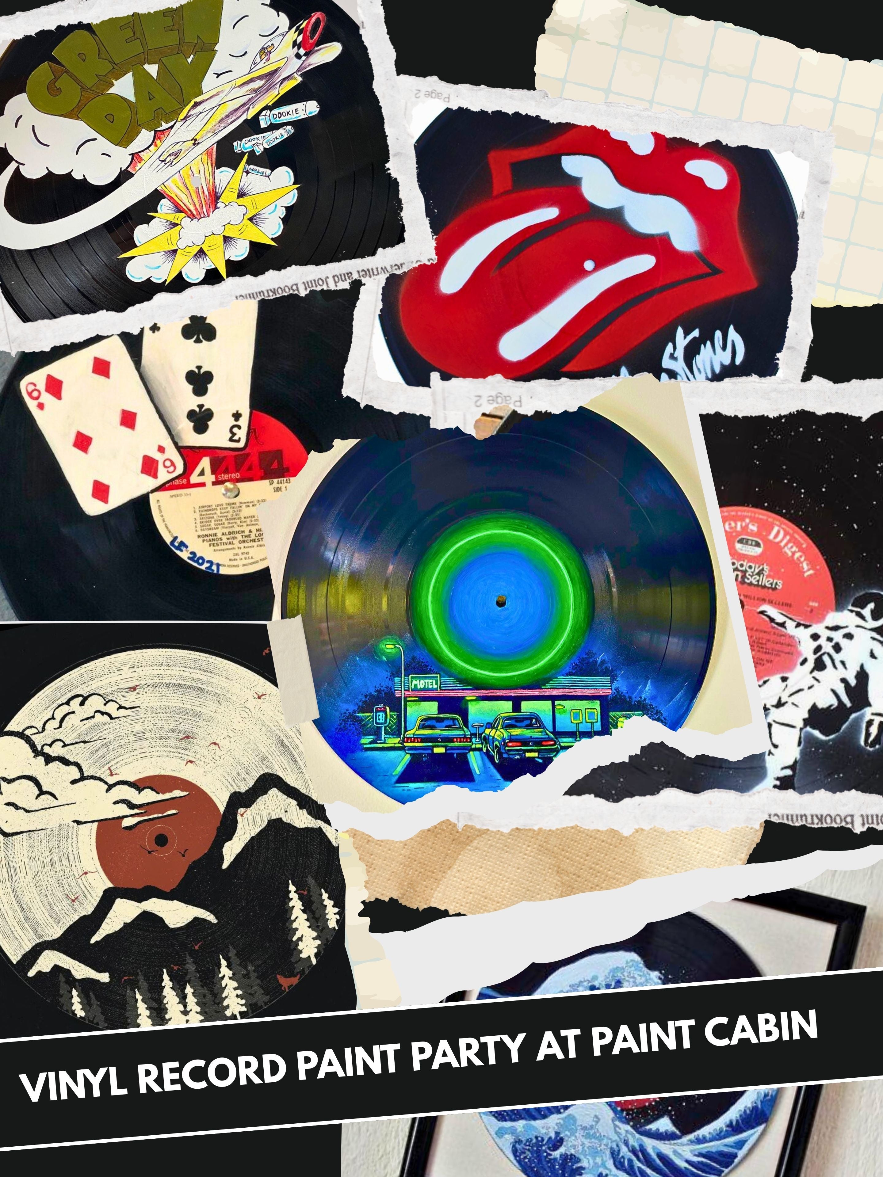Vinyl Record Paint Party at Paint Cabin Toronto