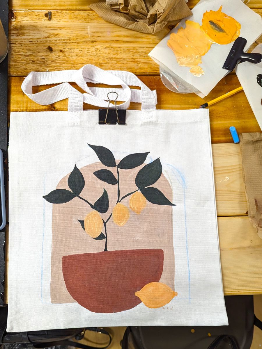 Fun with Tote Bag Paint Party at Liberty Village&