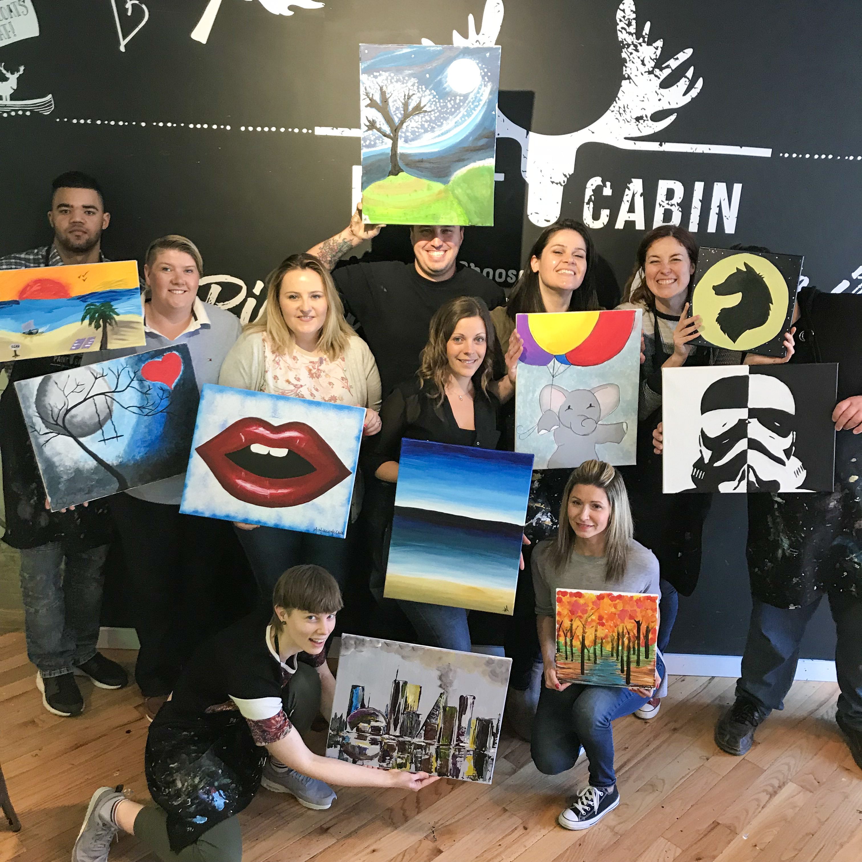 fun activities and drinks - paint parties and DIY adventures