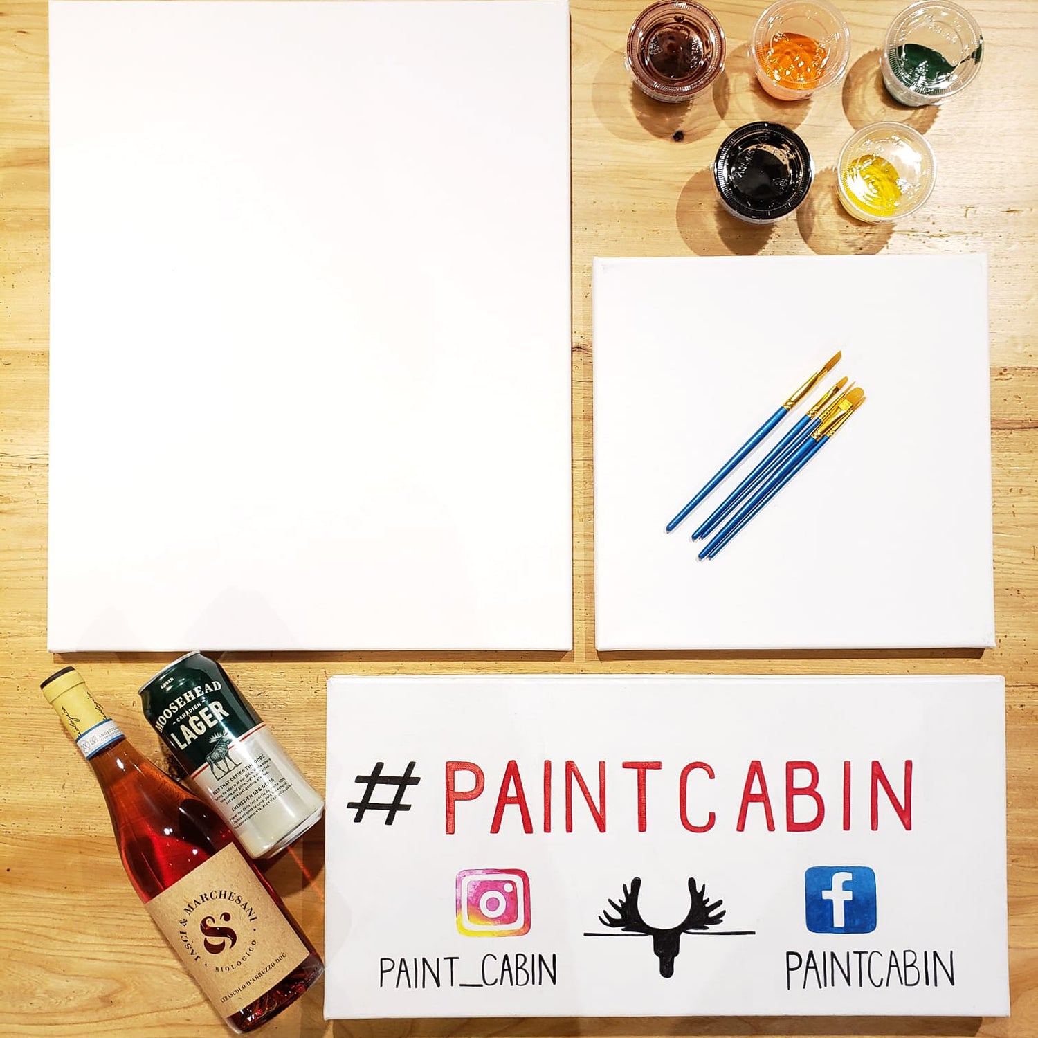 Pre Drawn Canvas Paint Kit | Teen, Kids and Adult Sip and Paint Party Favor  | DIY Date Night Couple Activity| Canvas Boards for painting| Gift