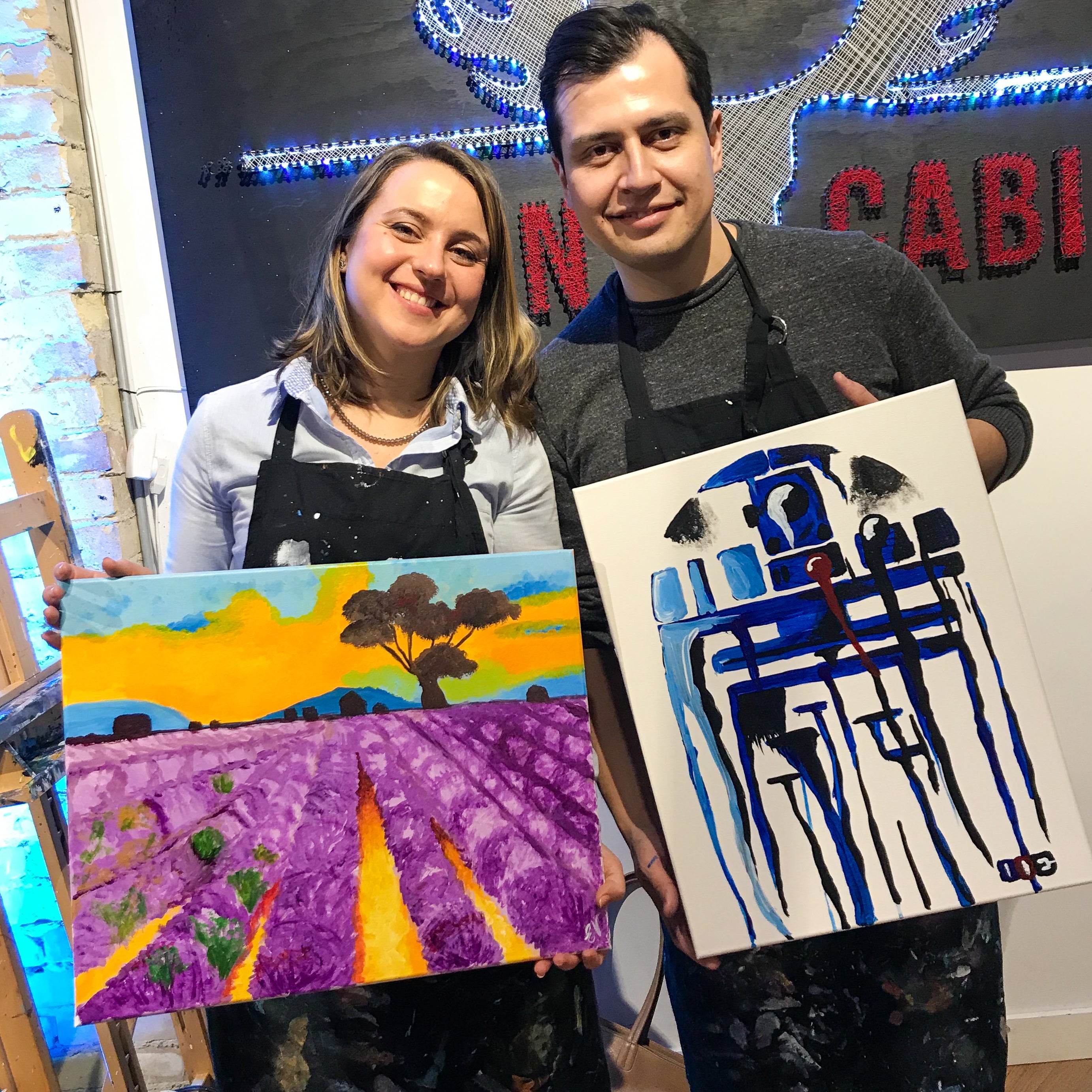 Best Date Night Ideas in Toronto - Paint &amp; Sip Parties at Paint Cabin